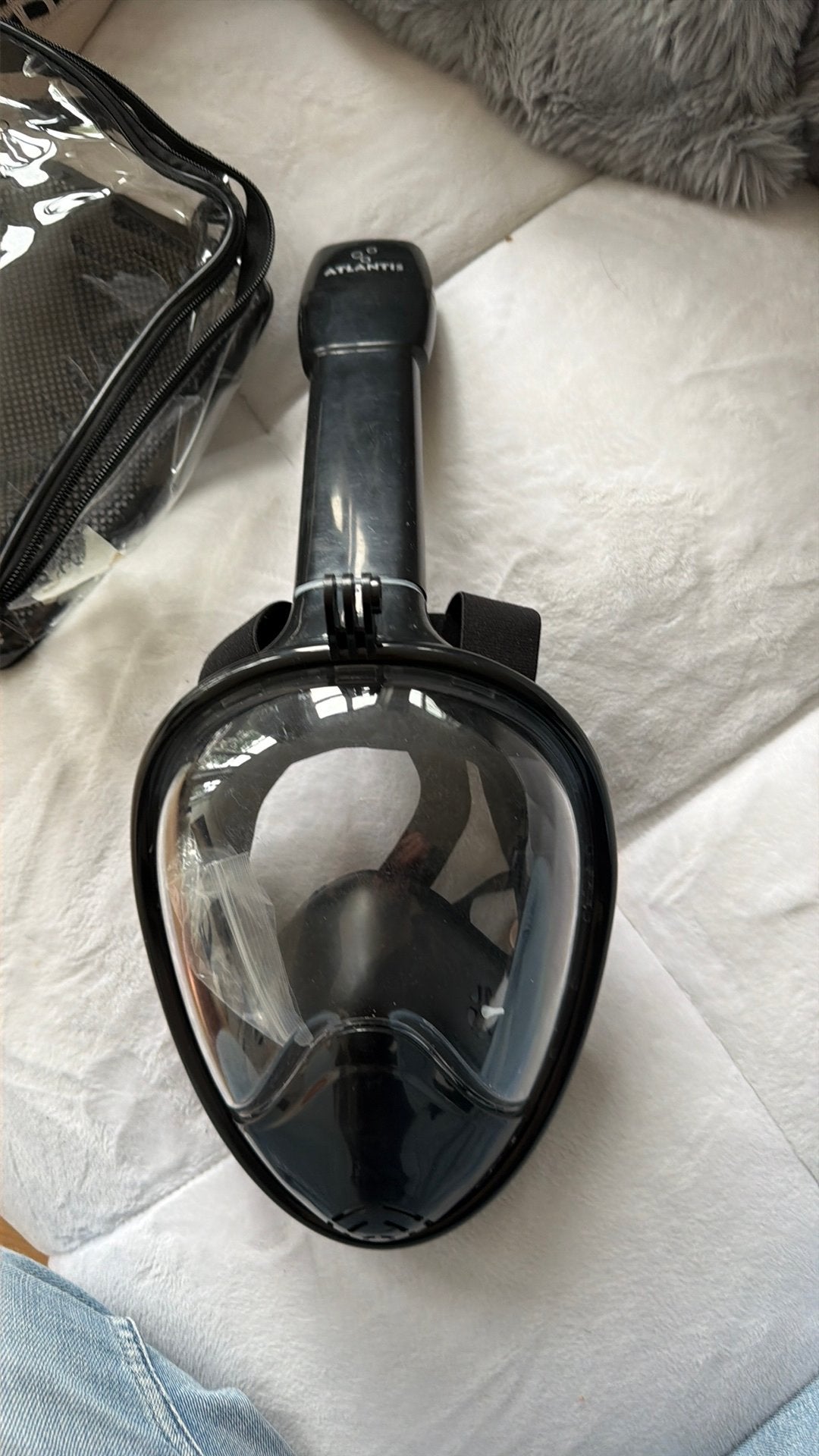Atlantis Volgelaats Duikmasker - Zwart, Ophalen of Verzenden, Zo goed als nieuw, Duikbril of Snorkel