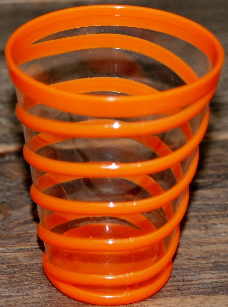 Beker met oranje versiering, Kunststof, Overige typen, Nieuw, Ophalen of Verzenden