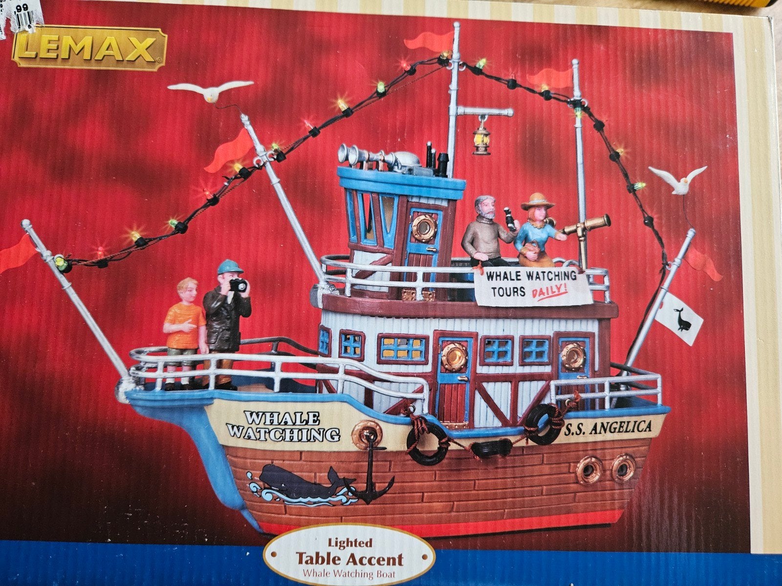 Lemax Whale Watching Boot - S.S. Angelica, Ophalen of Verzenden