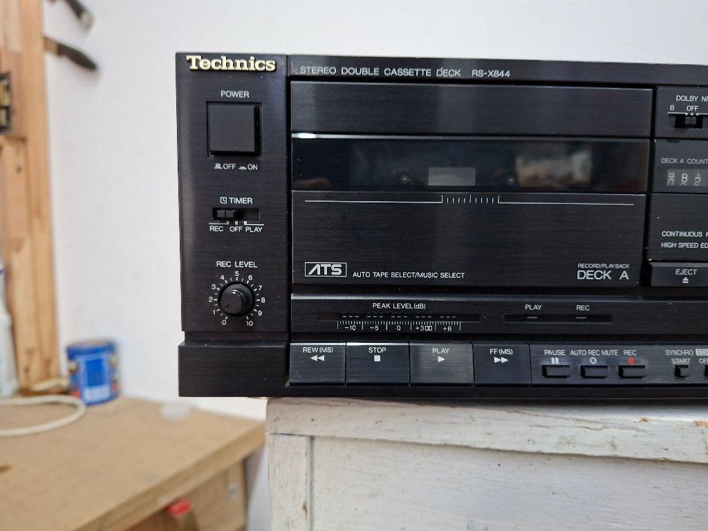vintage technics dubbele cassettedeck rs x844, Ophalen of Verzenden, Dubbel, Overige merken, Tiptoetsen