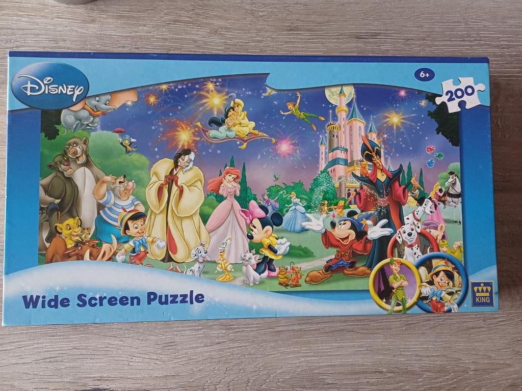 Disney Wide Screen Legpuzzel 200 stukjes, Ophalen of Verzenden, Minder dan 500 stukjes, Gebruikt, Legpuzzel