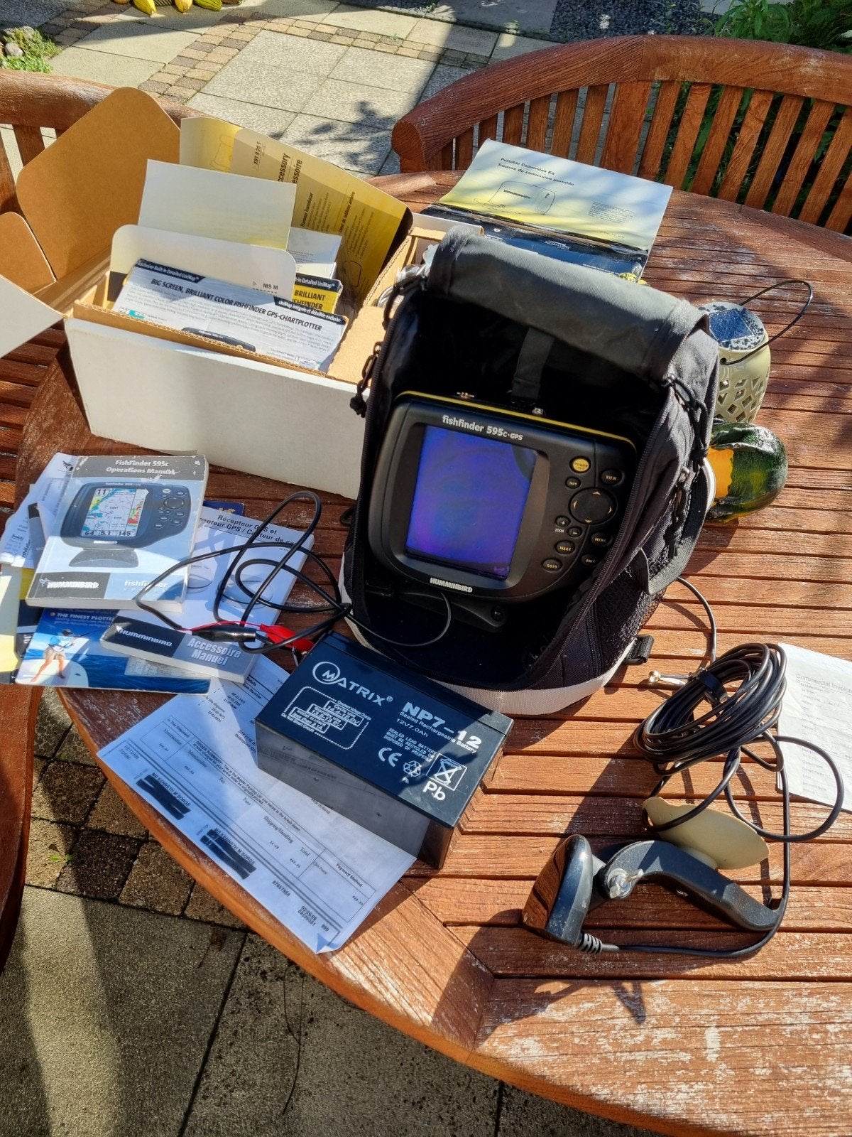 Humminbird FishFinder 595c GPS - Compleet Set, Ophalen of Verzenden, Gebruikt, Kaartplotter of Fish Finder