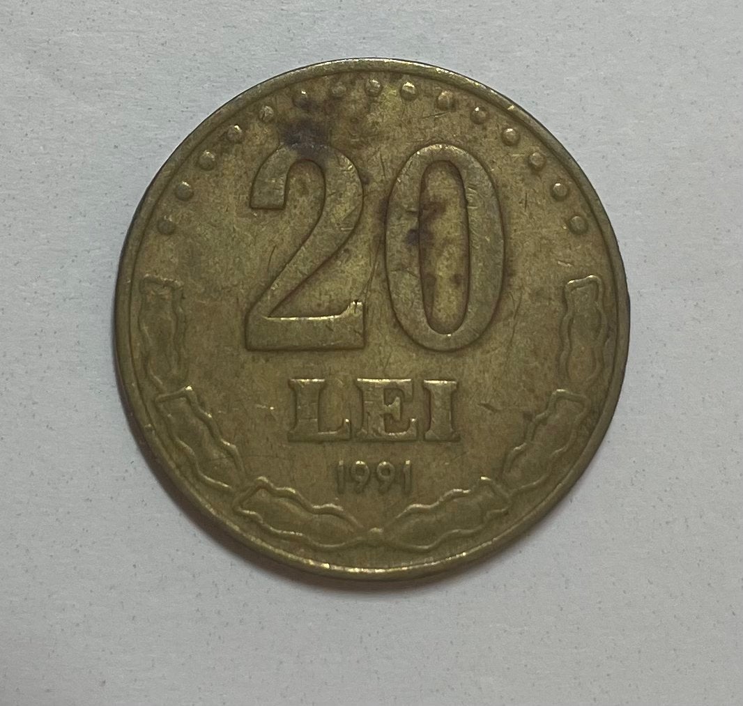 20 lei Roemenië 1991, Ophalen of Verzenden, Overige landen