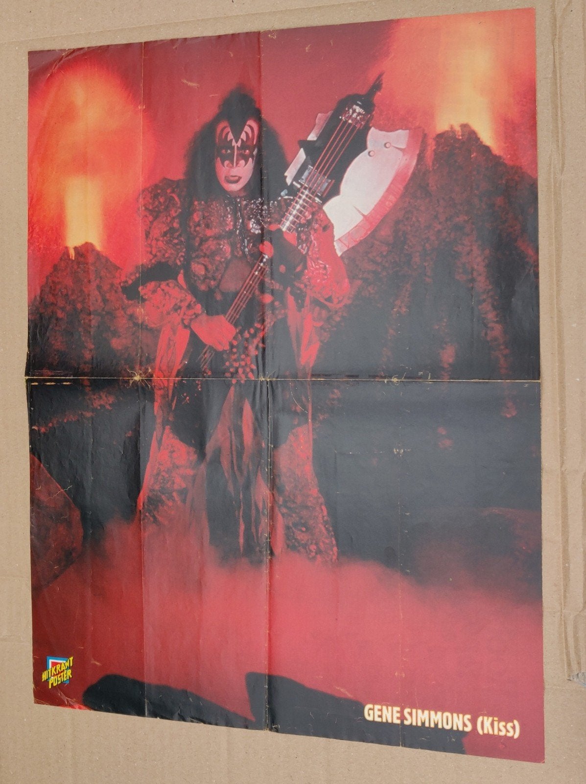 Kiss Gene Simmons hitkrant poster, Ophalen of Verzenden, Gebruikt, Muziek