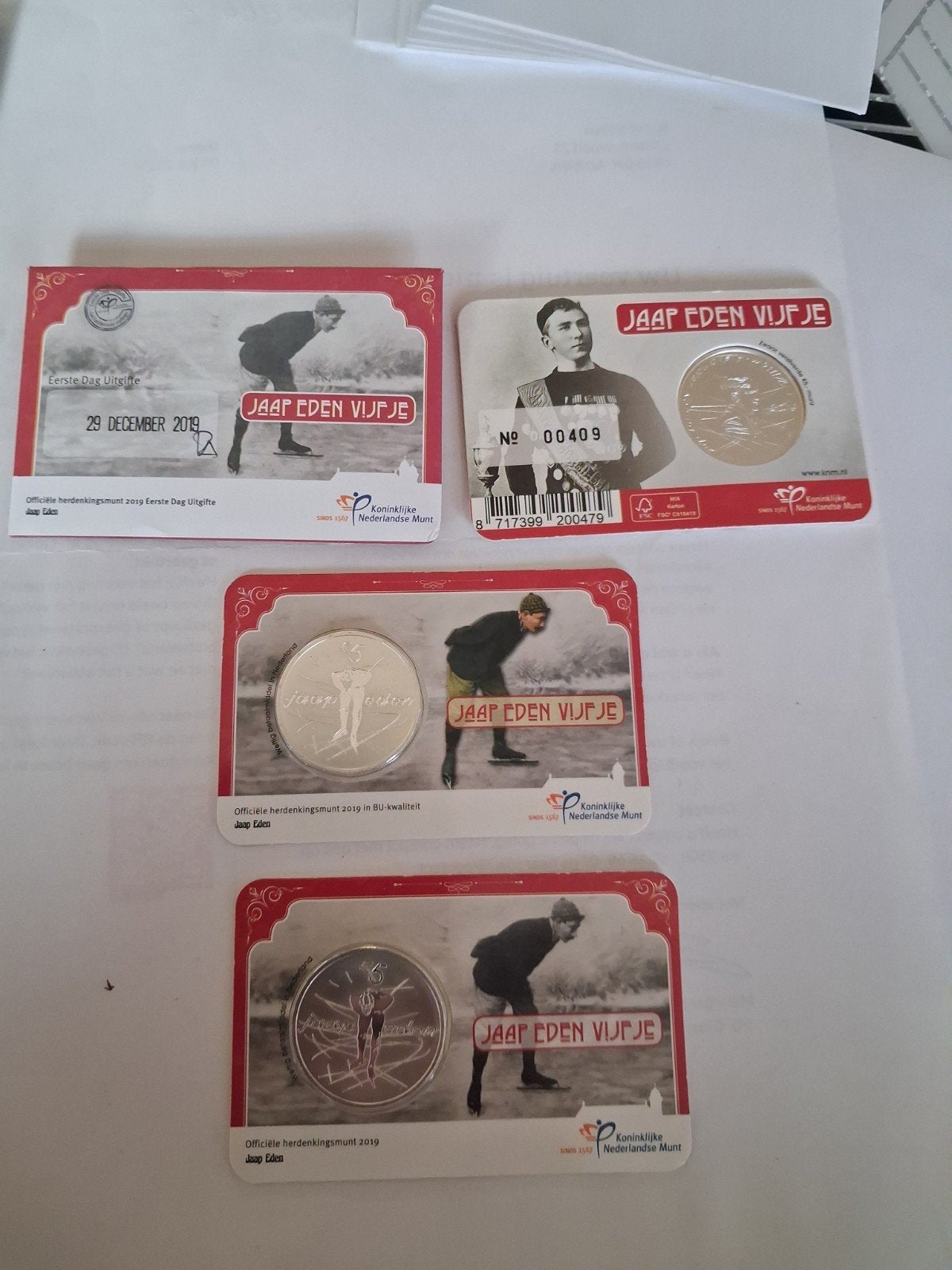 Complete set Jaap Eden coincards 2019., Ophalen of Verzenden, Koningin Beatrix, Euro's
