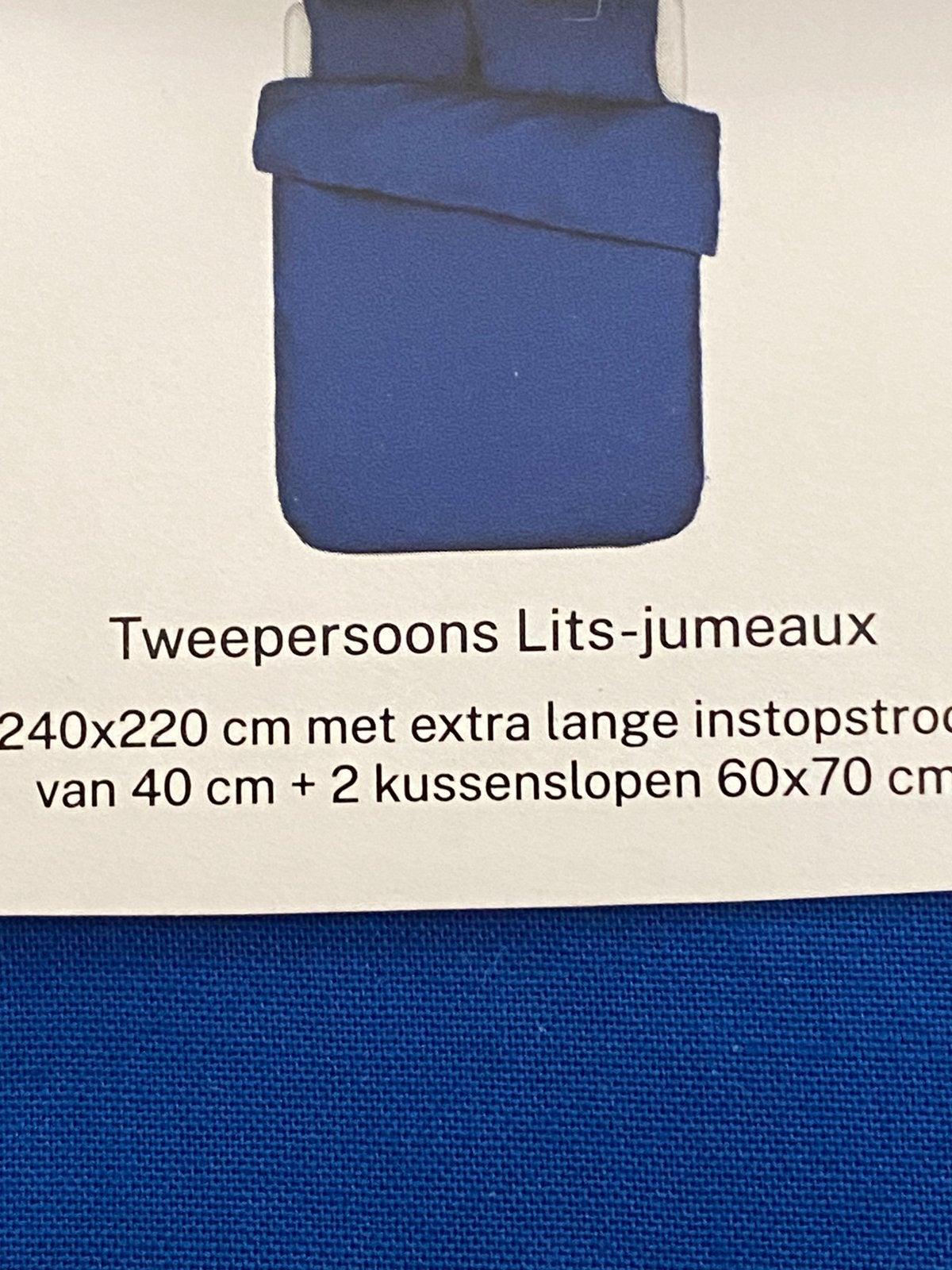 Dekbedovertrek 240 bij 220., Overige typen, Verzenden, Blauw, Nieuw