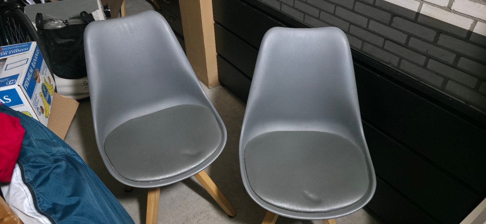 6 Senja stoelen van Leen Bakker, Ophalen, Gebruikt, Grijs