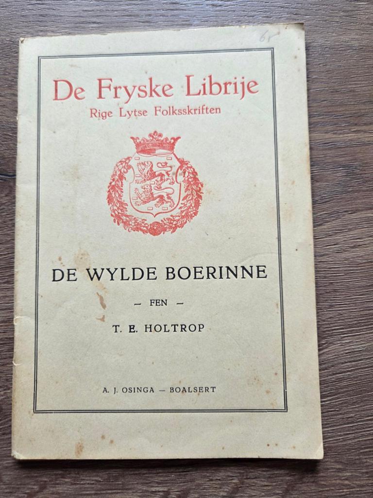 De Wylde Boerinne - De Fryske Librije - 1931, Boeken, Ophalen of Verzenden, Gelezen