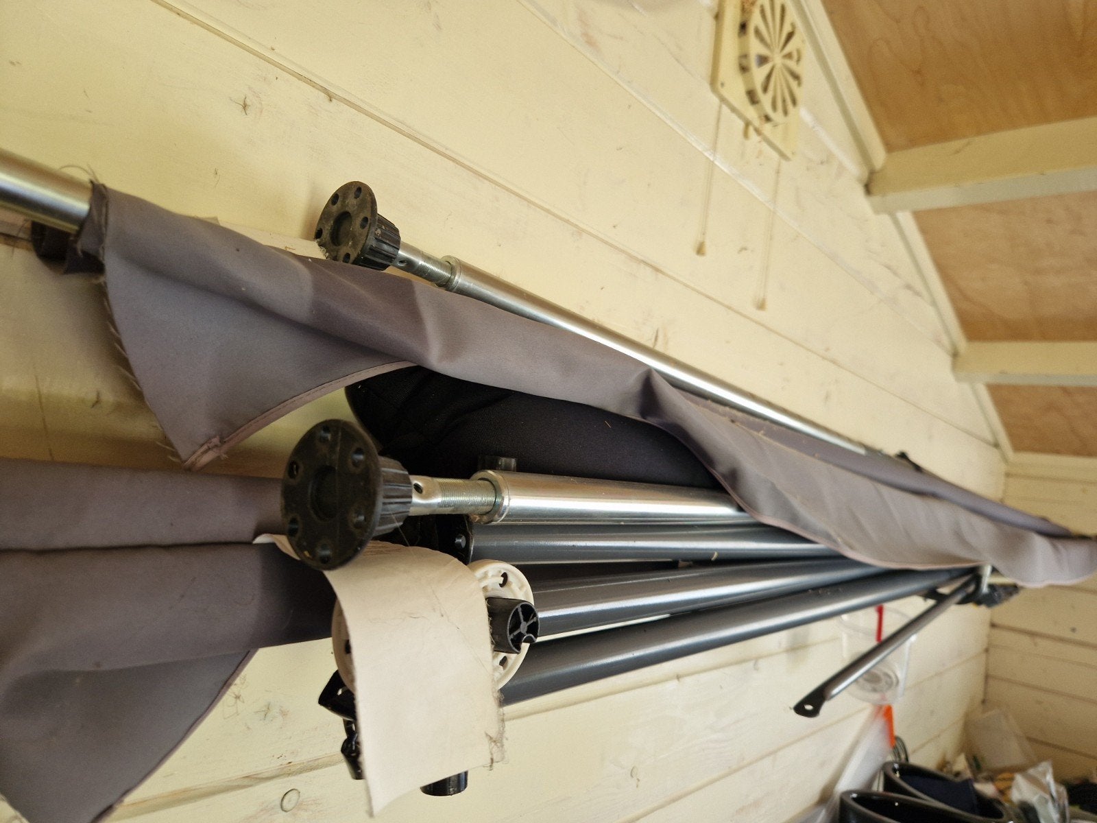 klem zonneschermen/luifels - 1x nieuw, 2x gebruikt, Tuin en Terras, Zonneschermen, Ophalen, Gebruikt, Overige typen, 150 tot 300 cm