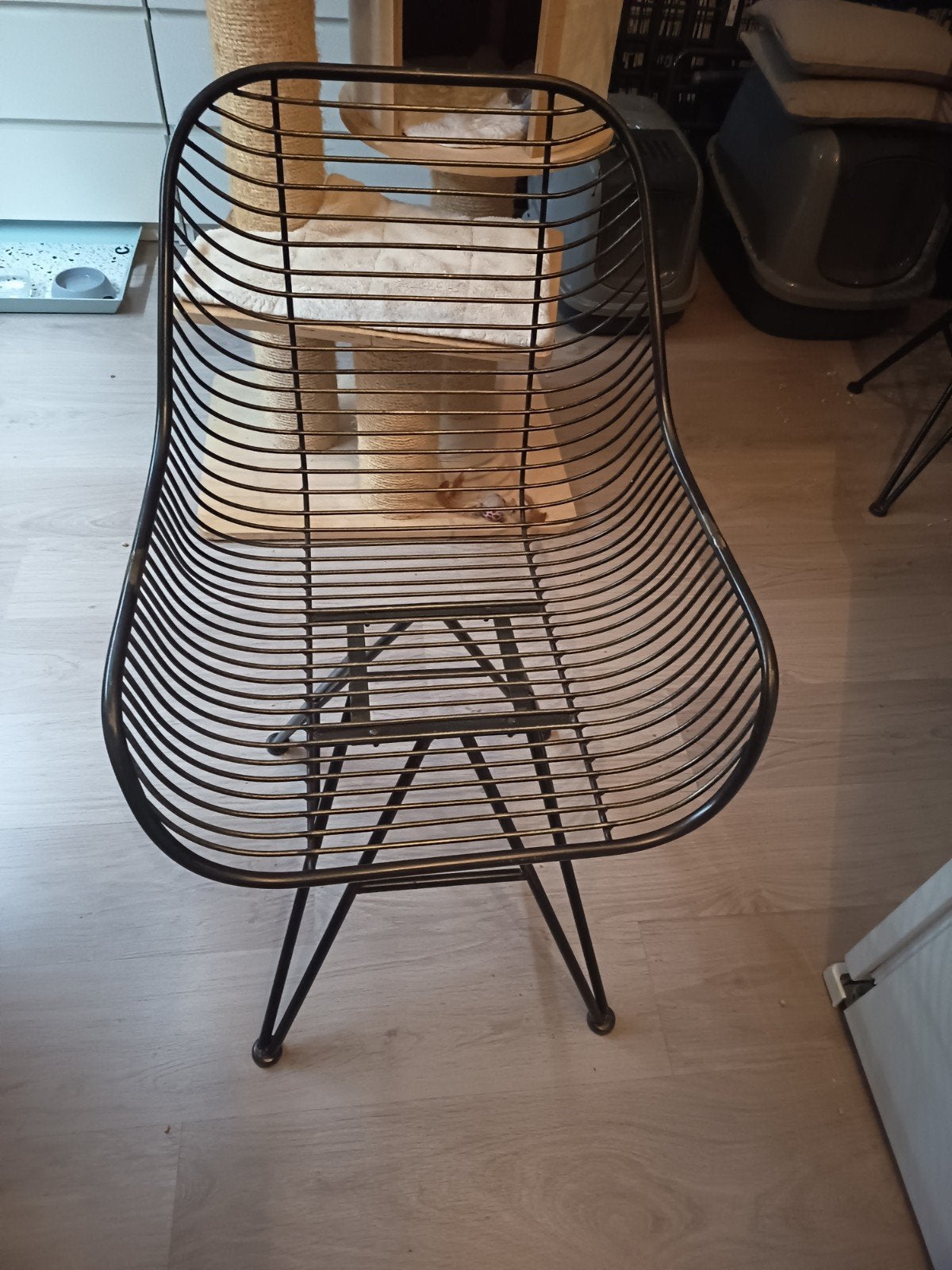 4 Exclusieve Metalen Tuin/Keuken Stoelen - Zwart/Brons, Ophalen, Gebruikt, Overige kleuren, Modern, Industrieel