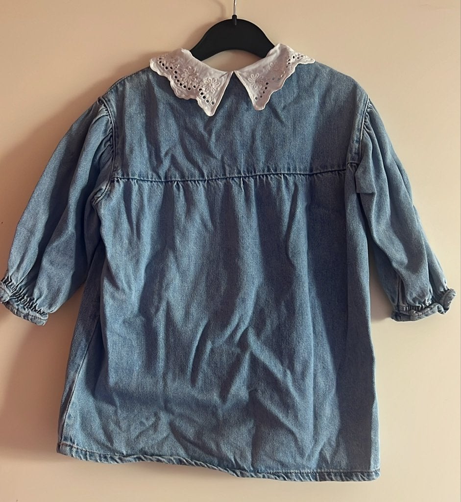 zara denim jurk maat 98, Meisje, Ophalen of Verzenden, Zo goed als nieuw, Zara