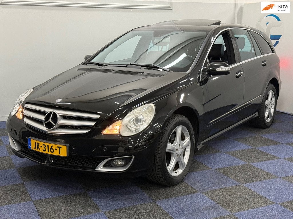 Mercedes-Benz R-klasse 350 4-Matic / 6 ZITTER / AUTOMAAT / S, 138 €/maand, Leder en Stof, Zwart, Vierwielaandrijving