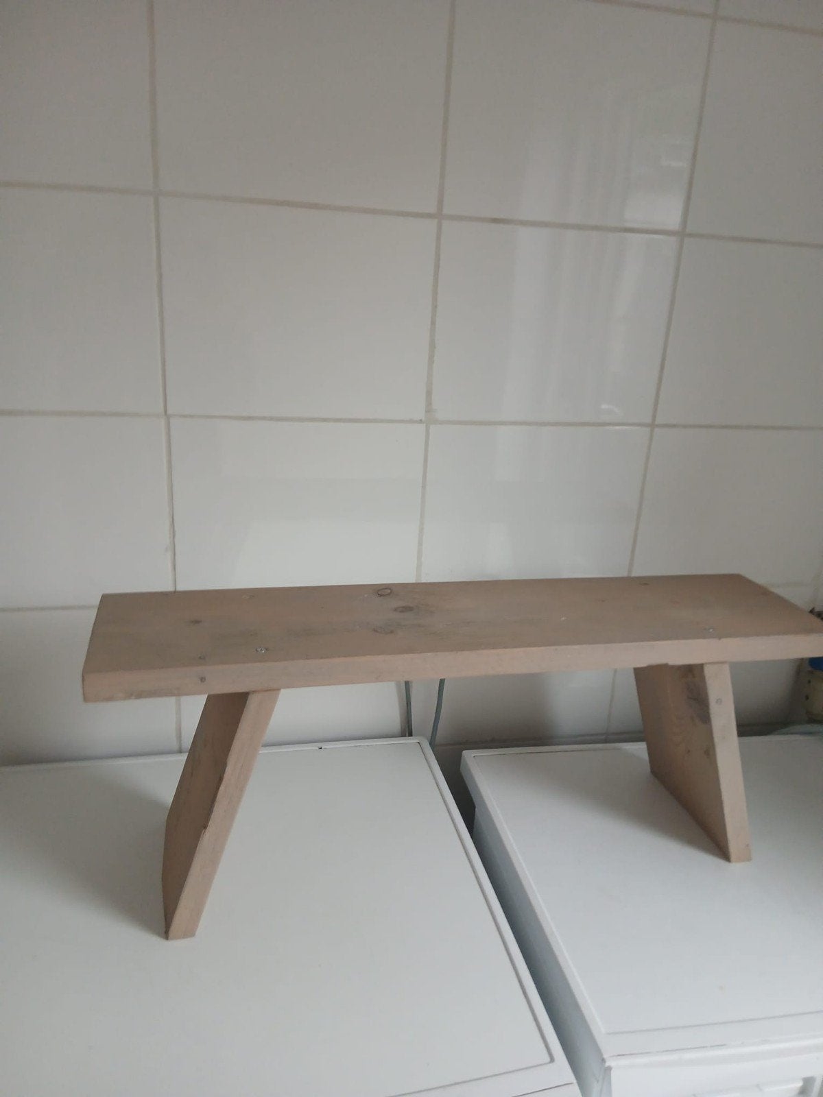 Leuk houten vensterbank bankje, Ophalen of Verzenden
