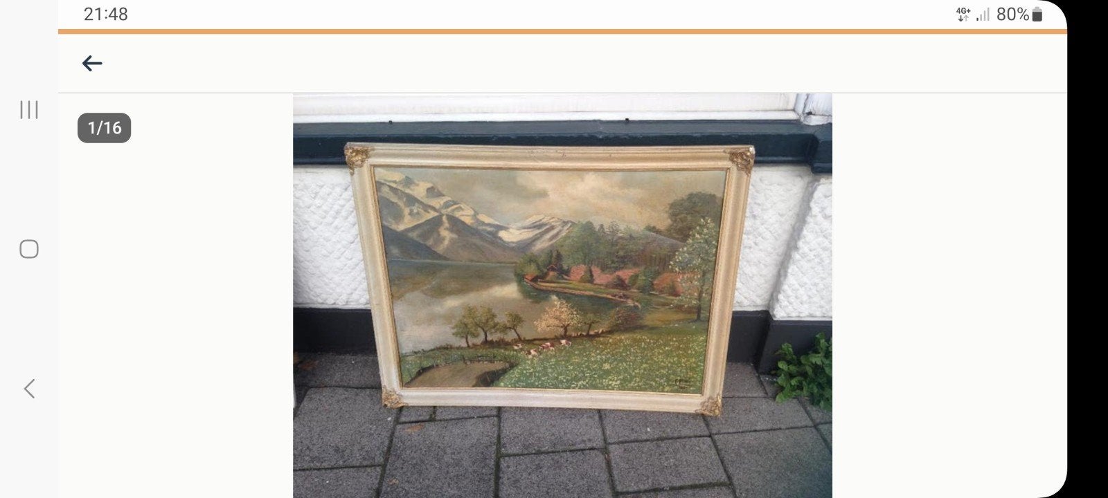 Schilderij Landschap aan meer met koeien, gesigneerd J Mooij, Antiek en Kunst, Kunst | Schilderijen | Klassiek, Ophalen