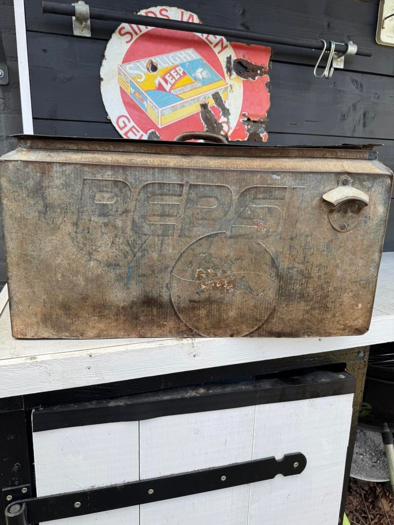 Vintage PEPSI cooler - koelbox, Ophalen, Gebruikt, Gebruiksvoorwerp