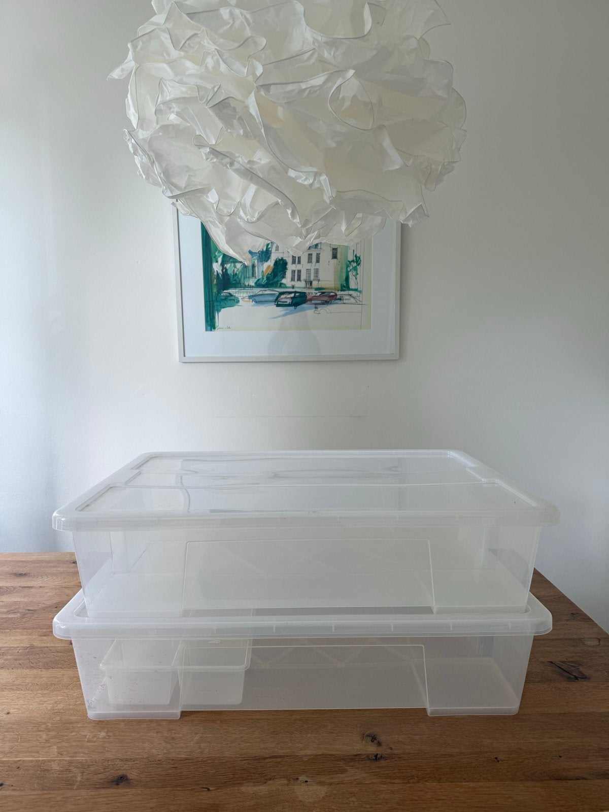 Grote transparante opbergdozen van IKEA, Ophalen, Kunststof, Gebruikt, 50 tot 100 cm