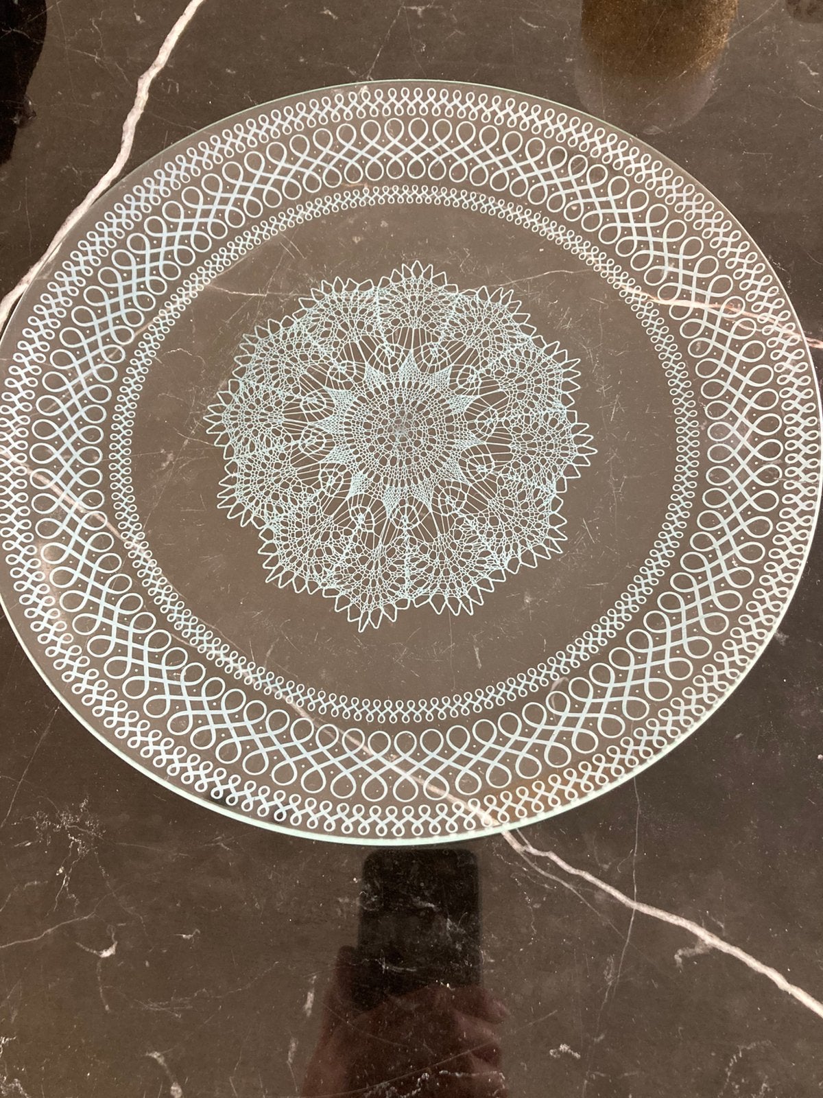 Chance Glass Chop Plate Platter, Antiek en Kunst, Ophalen of Verzenden