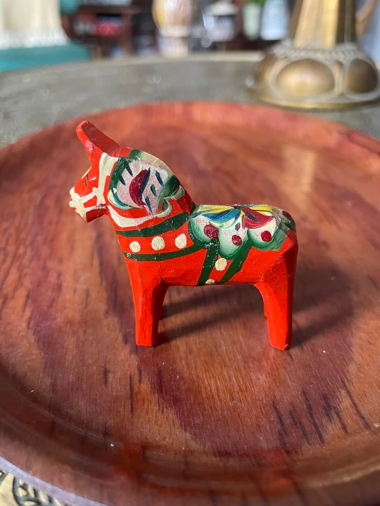 Schattig Dala paardje van hout, Ophalen of Verzenden, Zo goed als nieuw