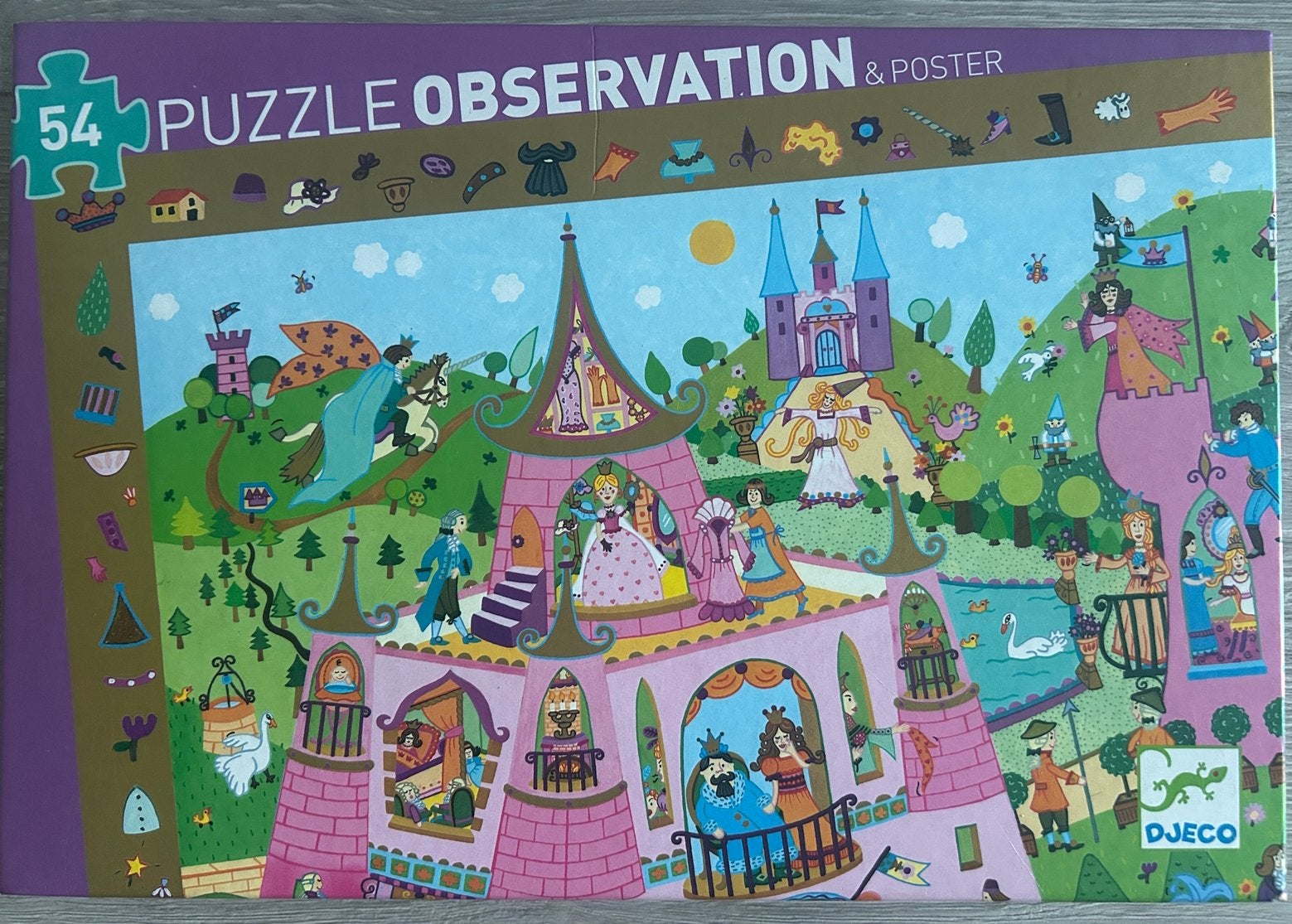 Djeco puzzel met poster 54 stukjes, Ophalen, Meer dan 50 stukjes, Zo goed als nieuw, 4 tot 6 jaar