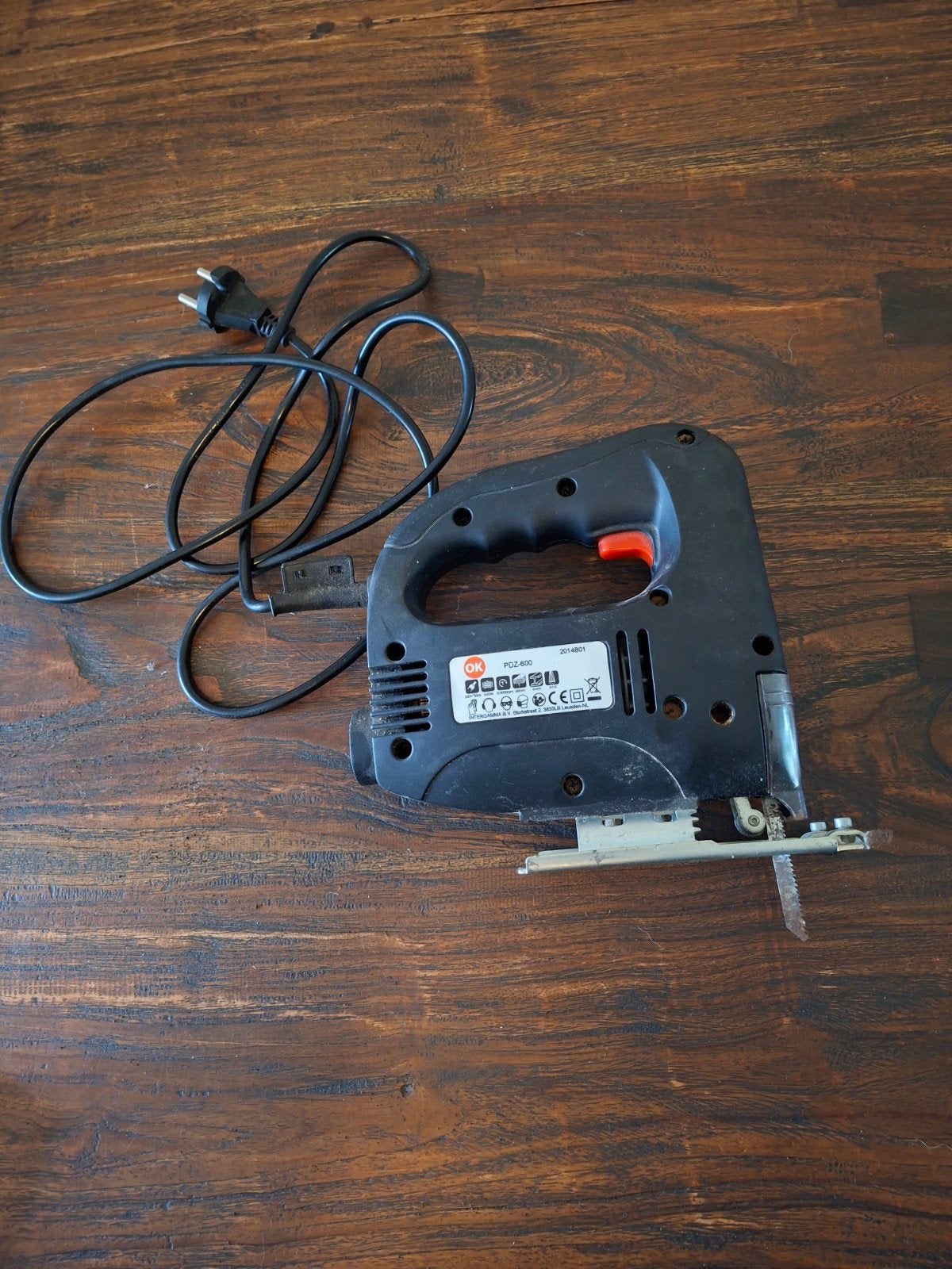 OK PDZ-600 decoupeerzaag inclusief laminaatzaagjes, Gebruikt, Decoupeerzaag, 600 tot 1200 watt, Ophalen of Verzenden