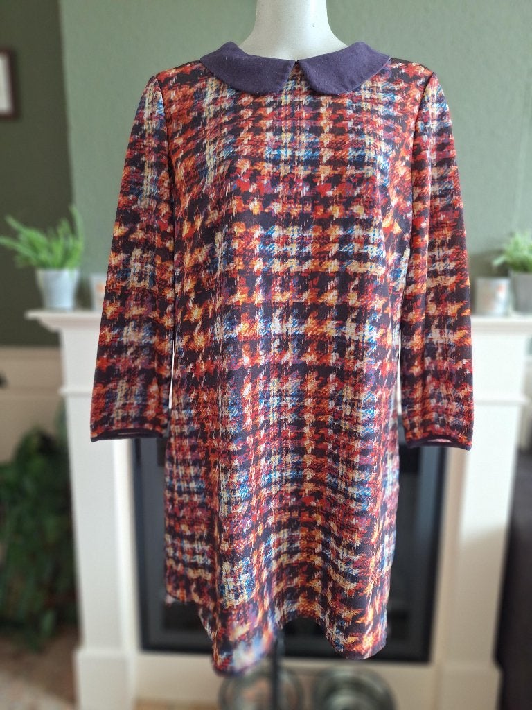 Ted Baker mooi peter pan kraag gevoerd jurk 4 40 L, Maat 38/40 (M), Zo goed als nieuw, Knielengte, Ted Baker