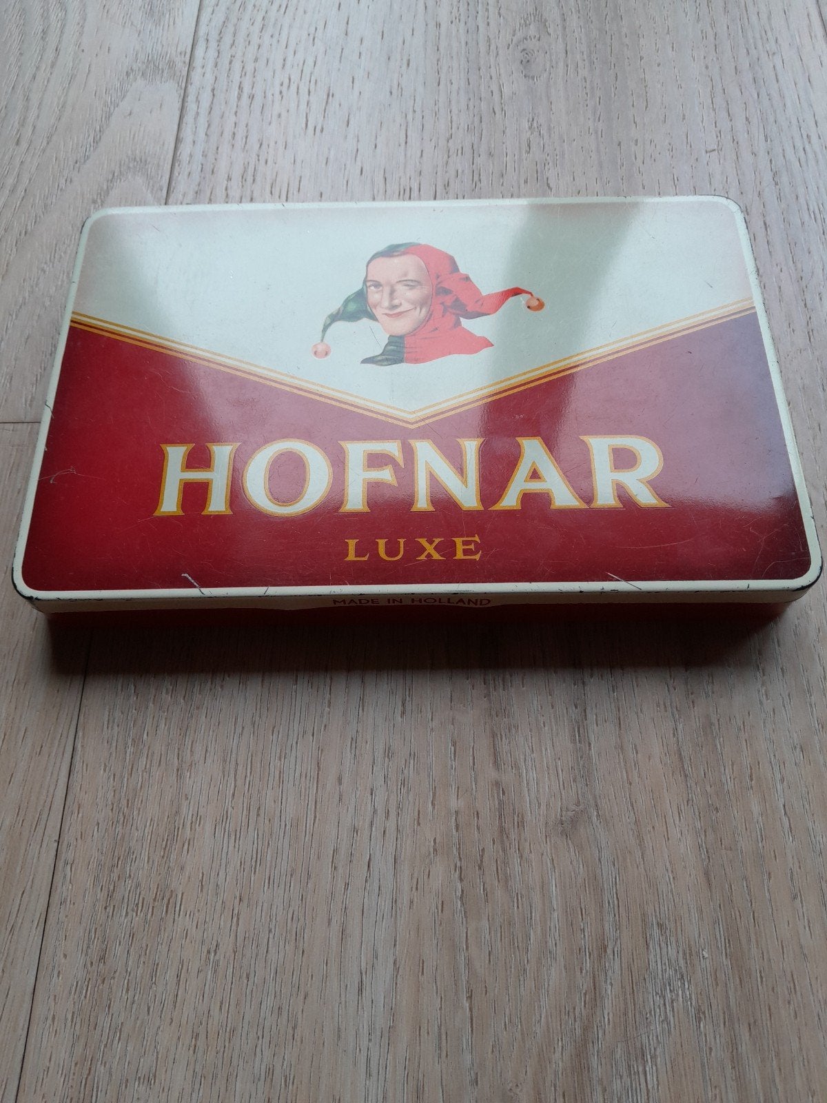 Vintage Hofnar Luxe sigarenblik met nar, Verzamelen, Verzenden