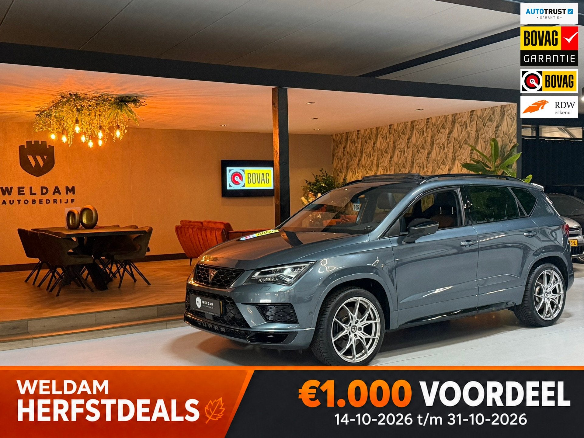 Cupra Ateca 2.0 TSI 4DRIVE|Garantie|Pano|Leder/Alcantara|ACC, Auto's, Automaat, Dealer onderhouden, Gebruikt, 4 cilinders