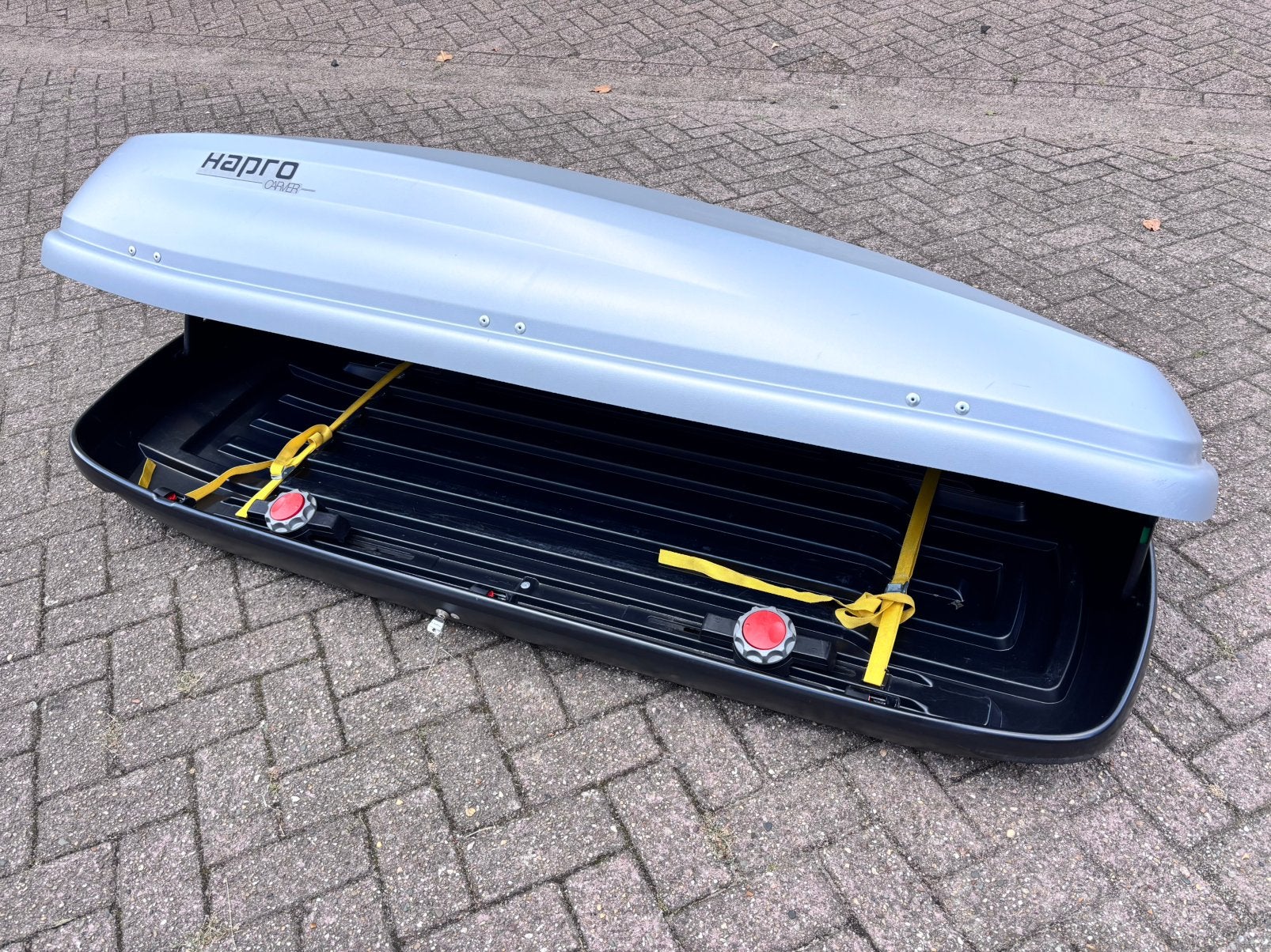 Hapro Carver 6.5 MF Dakkoffer 430L + Gratis Dakdragers, Auto diversen, Dakkoffers, Ophalen, Gebruikt
