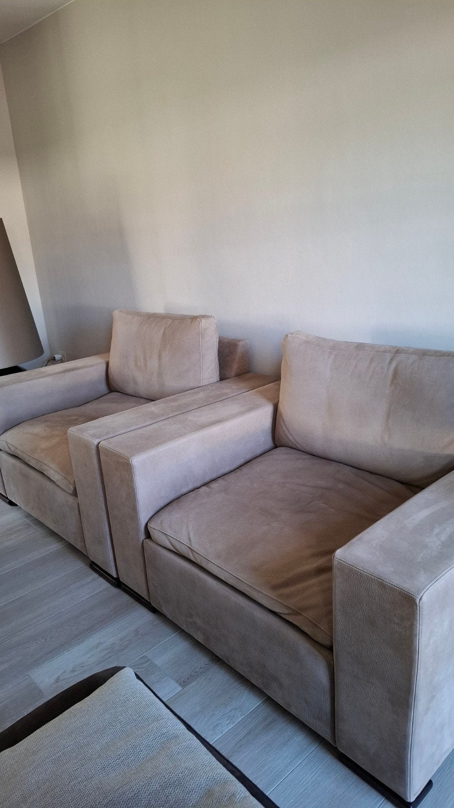 Comfortabele zgan fauteuils (2 stuks), Huis en Inrichting, Banken | Bankstellen, Gebruikt, Eenpersoons, Ophalen of Verzenden, Rechte bank
