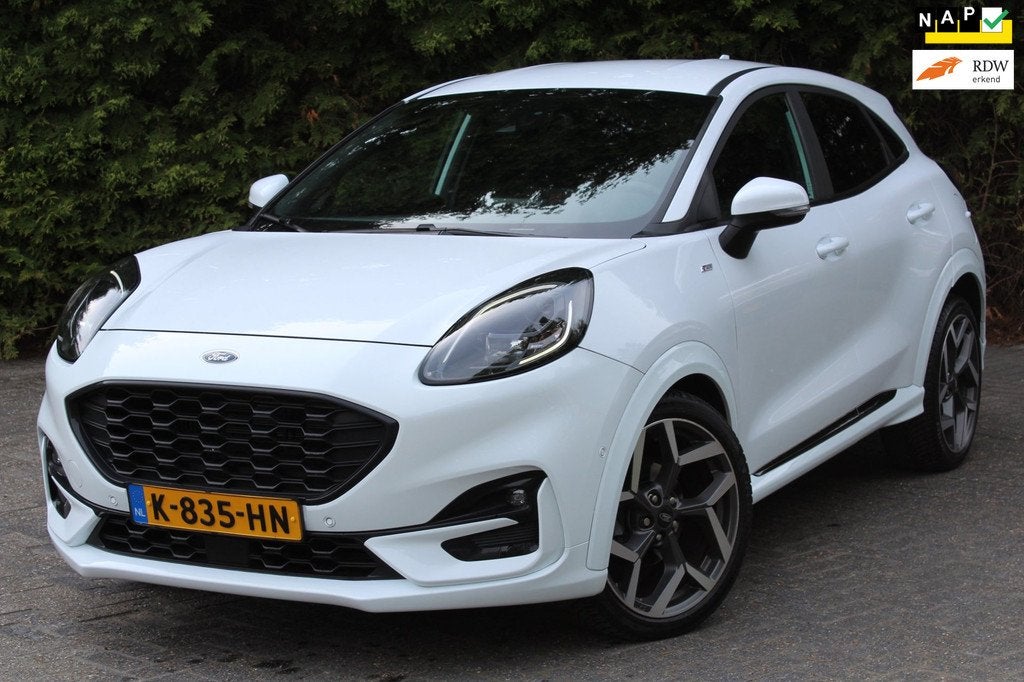 Ford Puma 1.0 EcoBoost Hybrid ST-Line X 125PK | Parkeercamer, Auto's, Ford, Voorwielaandrijving, 125 pk, Alcantara, Origineel Nederlands