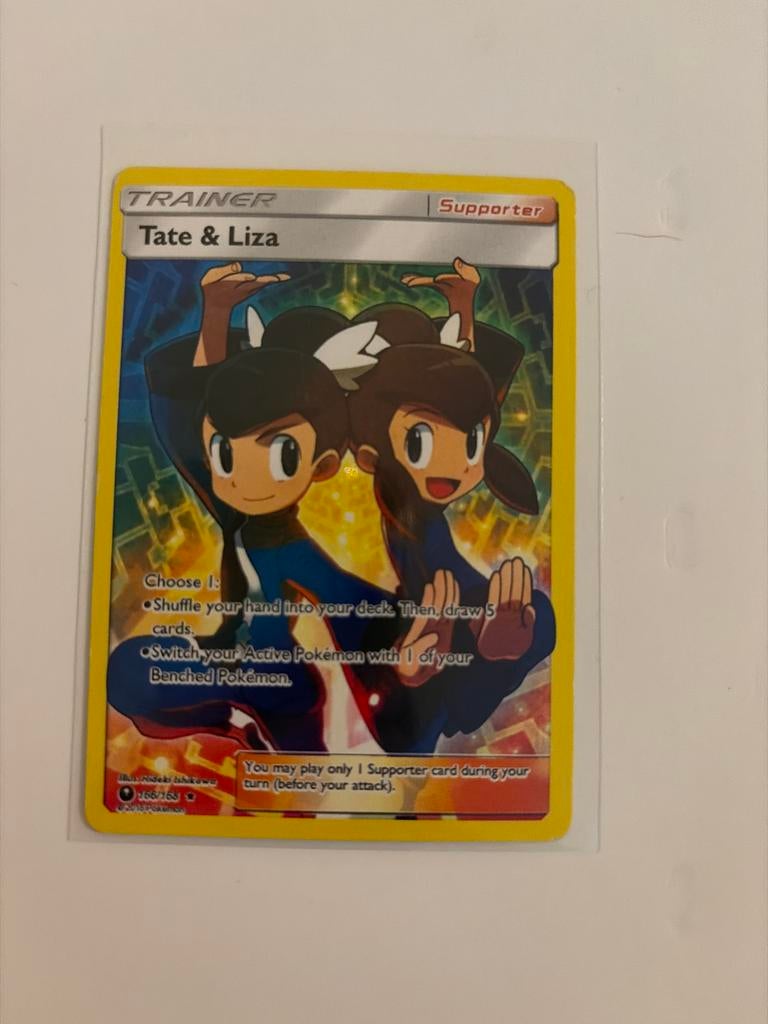 Pokémon TCG: Tate & Liza Supporter Kaart (166/168), Ophalen of Verzenden, Zo goed als nieuw