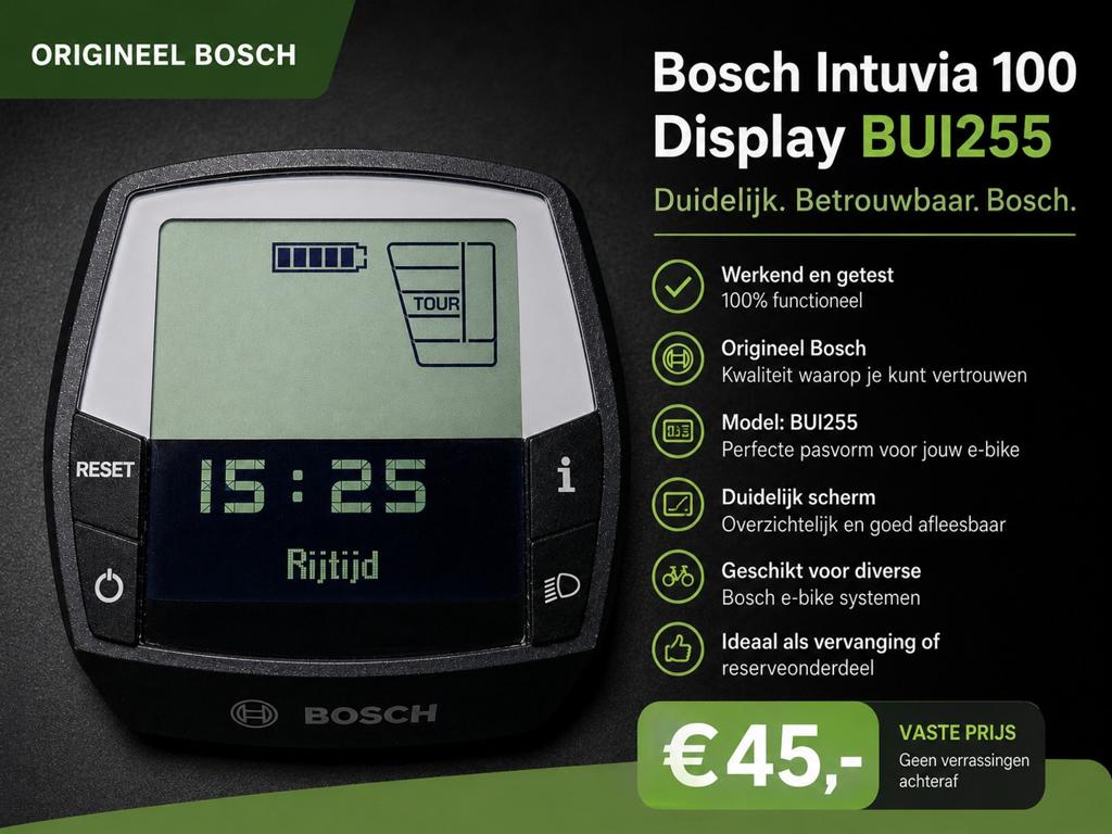 Bosch Intuvia 100 Display BUI255 voor E-bike, Fietsen en Brommers, Fietsaccessoires | Fietscomputers, Zo goed als nieuw, Ophalen of Verzenden