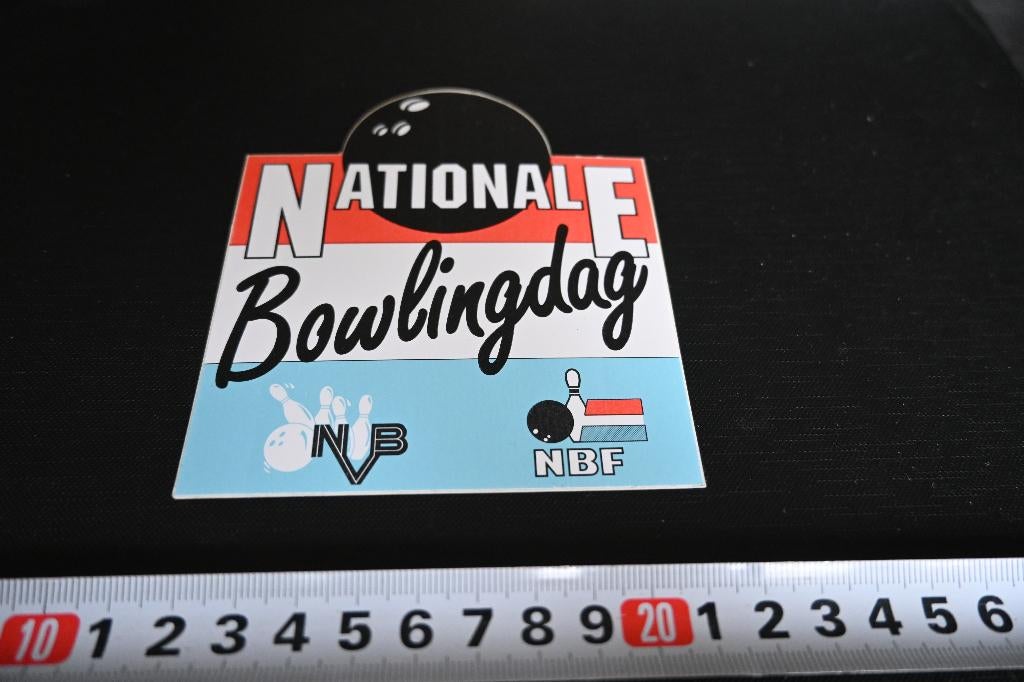 sticker NVB NBF Nationale Bowlingdag, Ophalen, Zo goed als nieuw