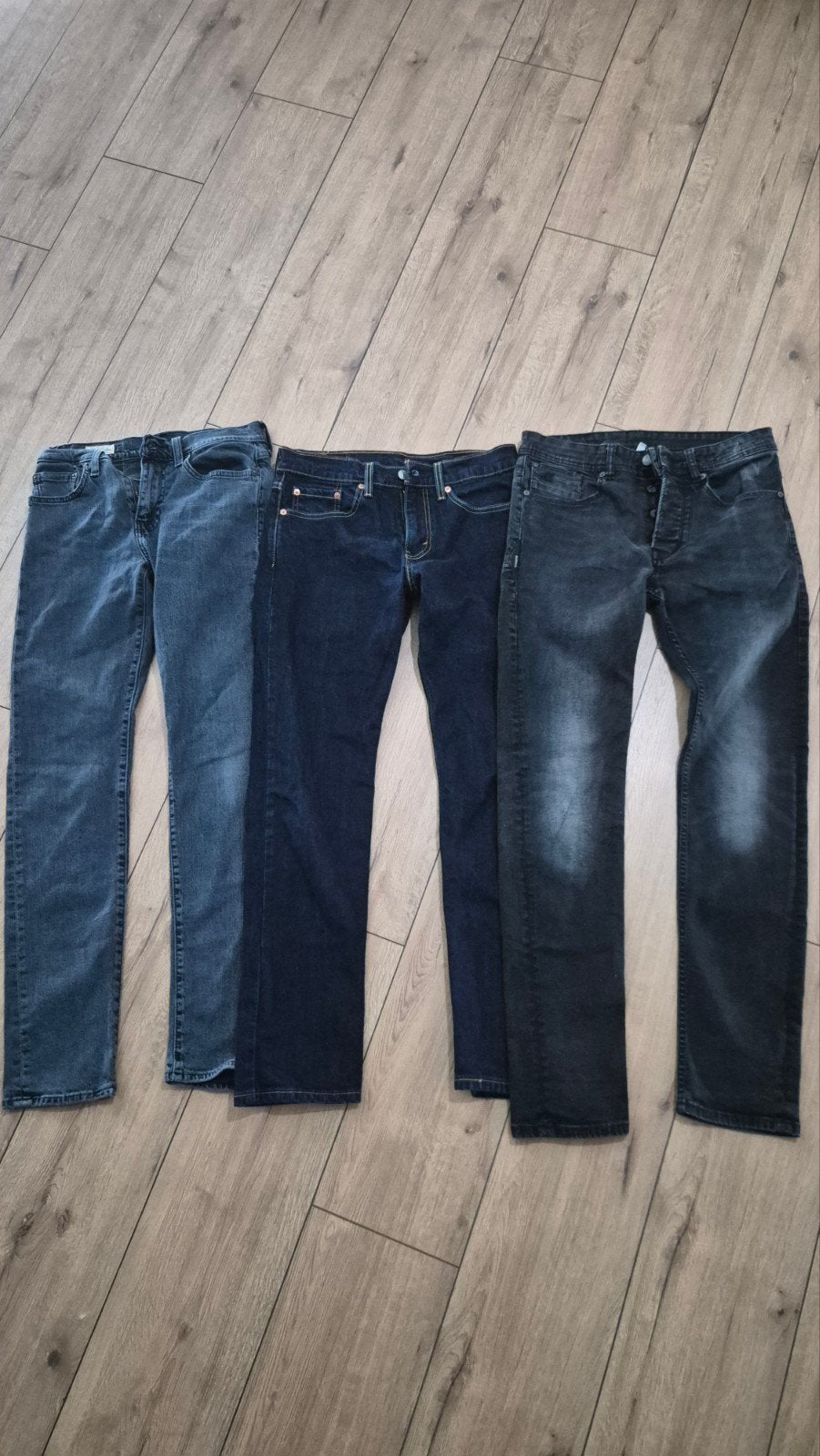 3 spijkerbroeken: 2x Levi's 502 en 1x Chasin - Maat 28, Kleding | Heren, Blauw, Levi's, Chasin, W32 (confectie 46) of kleiner