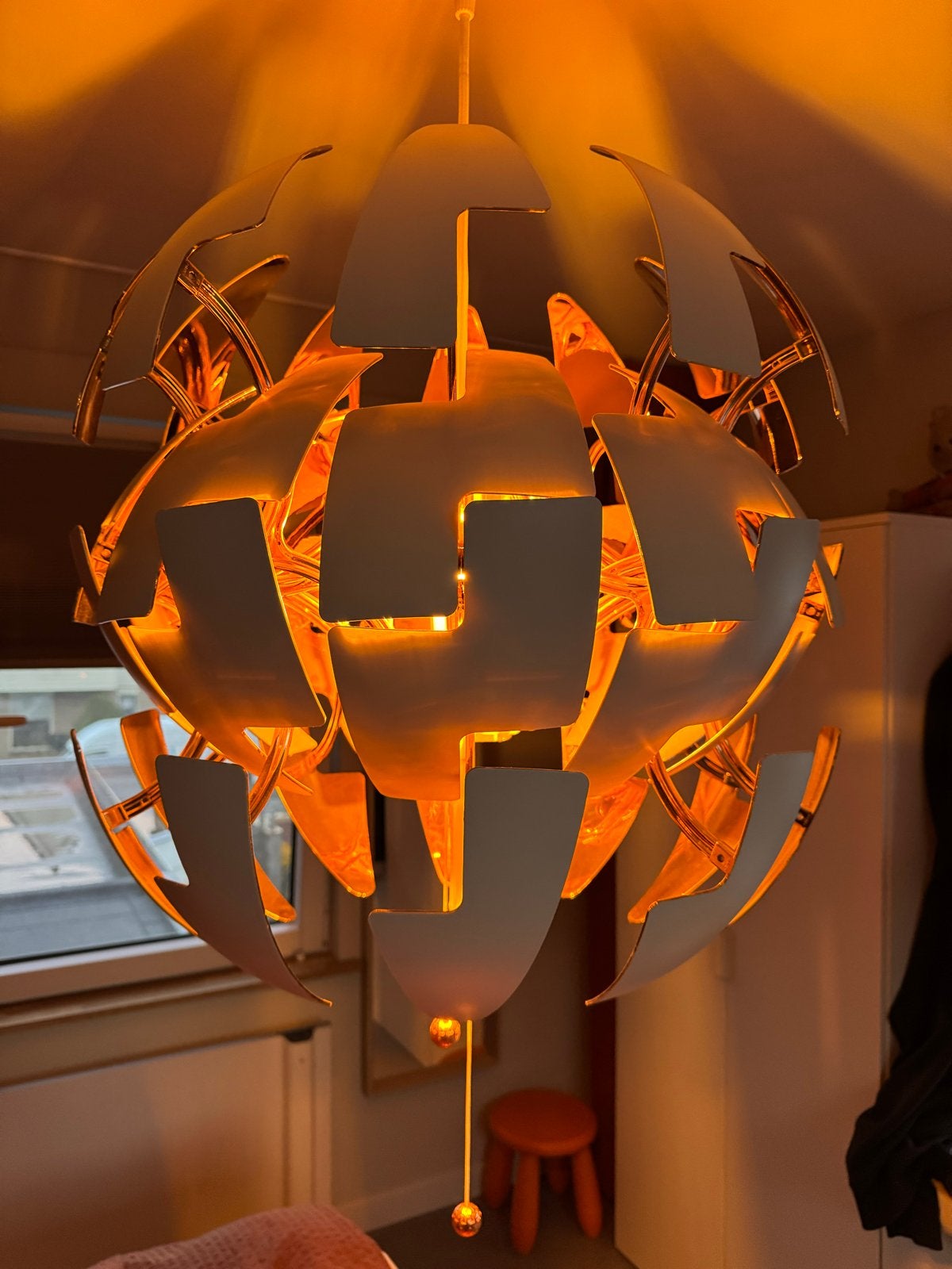 IKEA PS 2014 Hanglamp - Wit/Koper - Veranderbare Vorm, Huis en Inrichting, Lampen | Hanglampen, Ophalen, Zo goed als nieuw, Metaal
