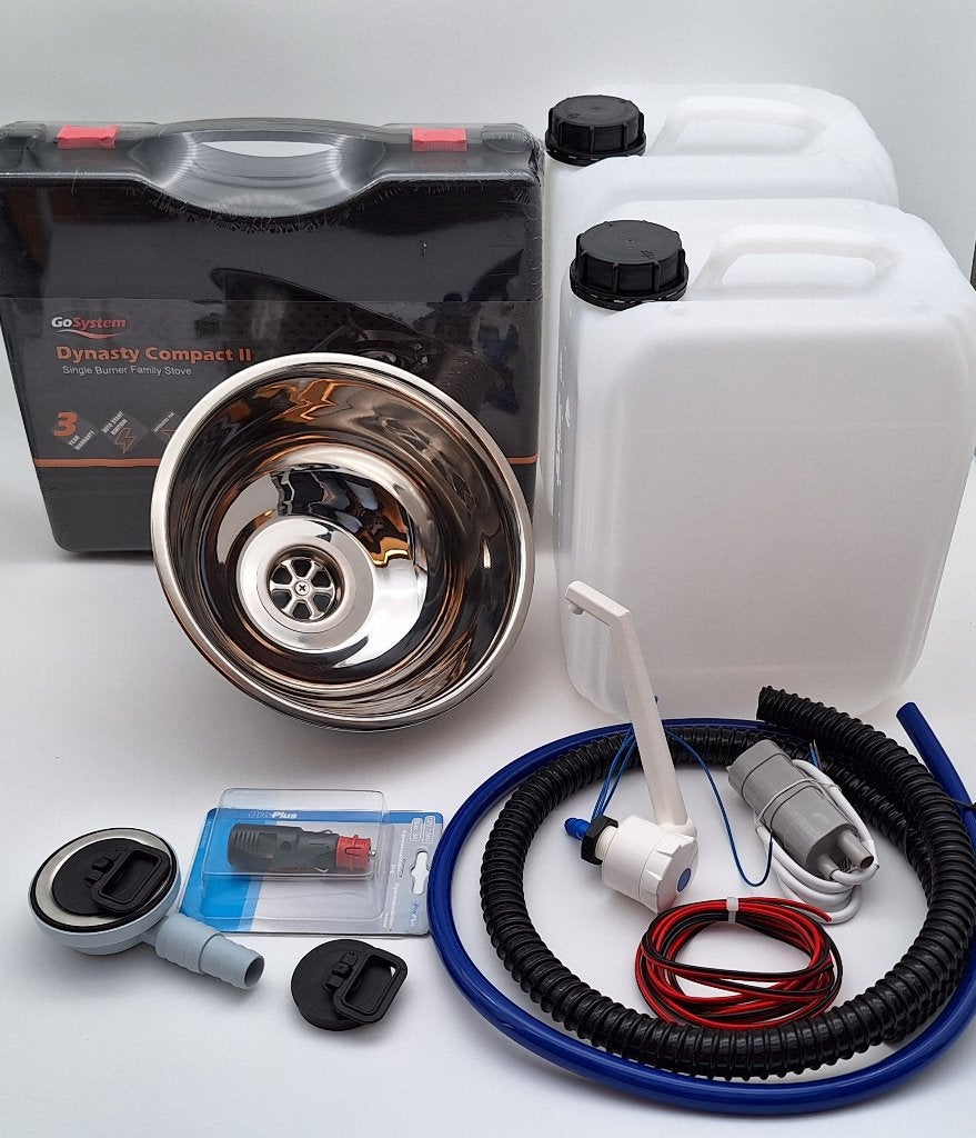 GASSTEL Spoelbak Wasbak Set Camper Keukenblokje keukenblok, -, -, Nieuw, Ophalen of Verzenden
