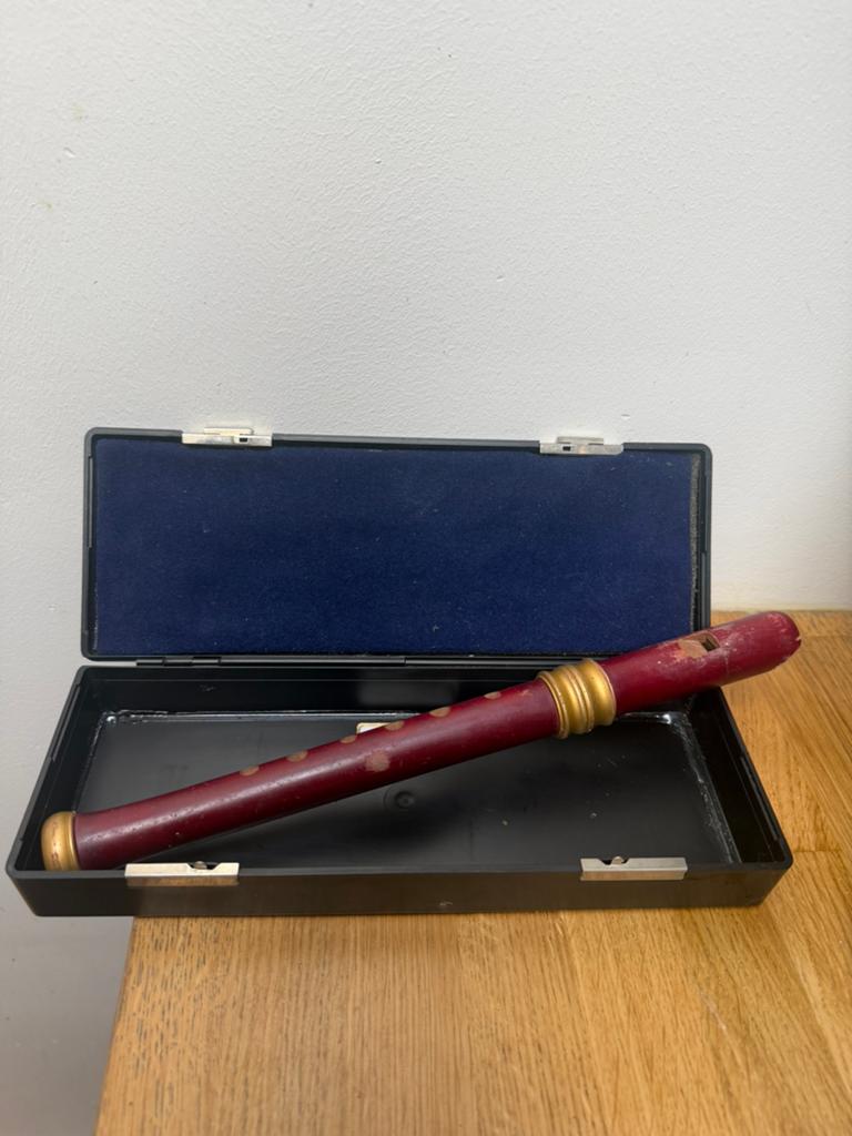 Vintage houten blokfluit Ariel / Zamir Israël originele doos, Muziek en Instrumenten, Blaasinstrumenten | Blokfluiten, Ophalen of Verzenden