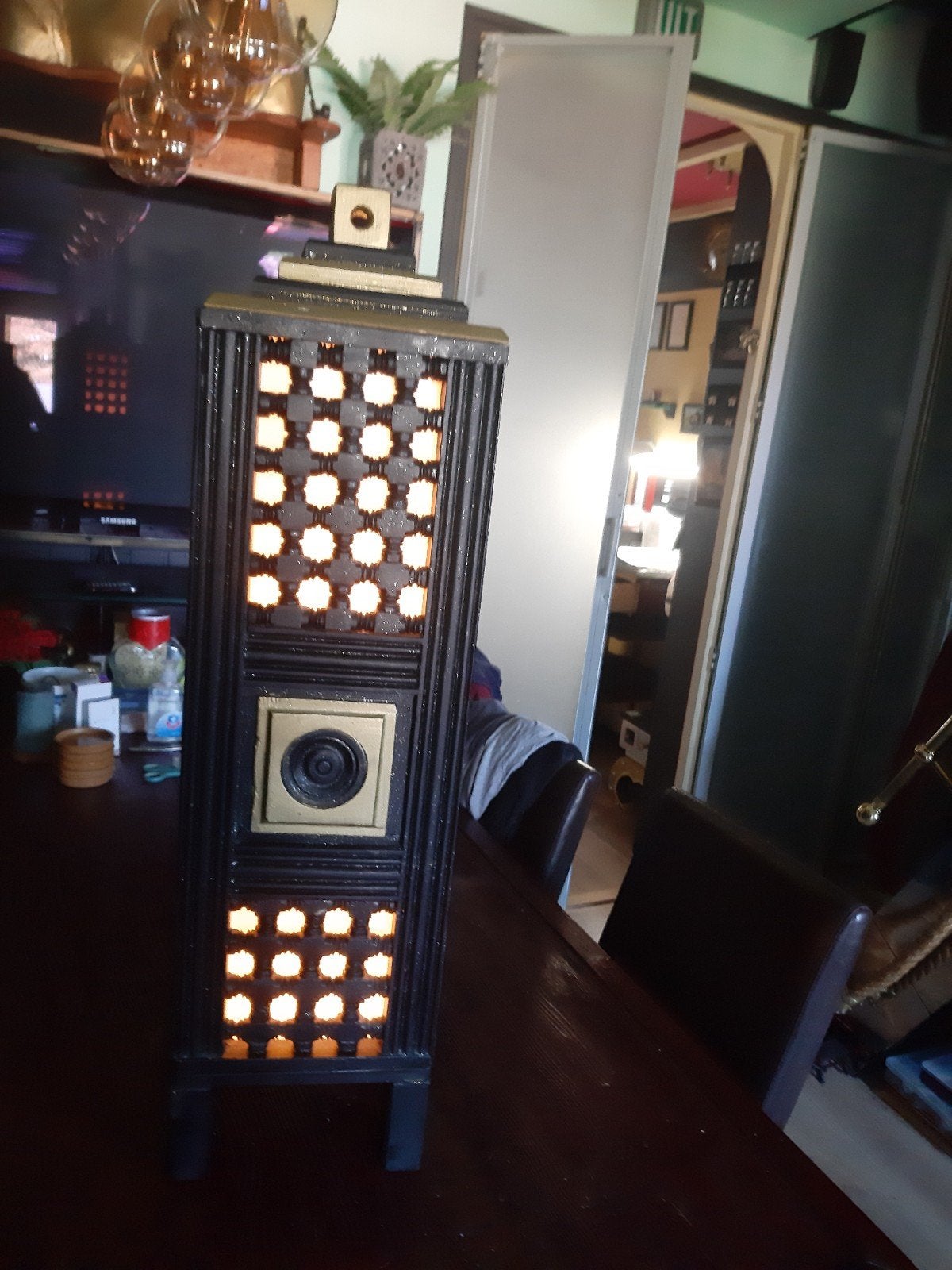 Oosterse sfeerlamp met gouden accenten, Ophalen