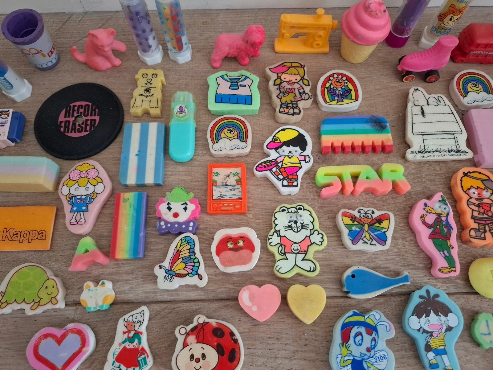 Verzameling vintage gummen, gum, gummetje, jaren tachtig, Ophalen of Verzenden