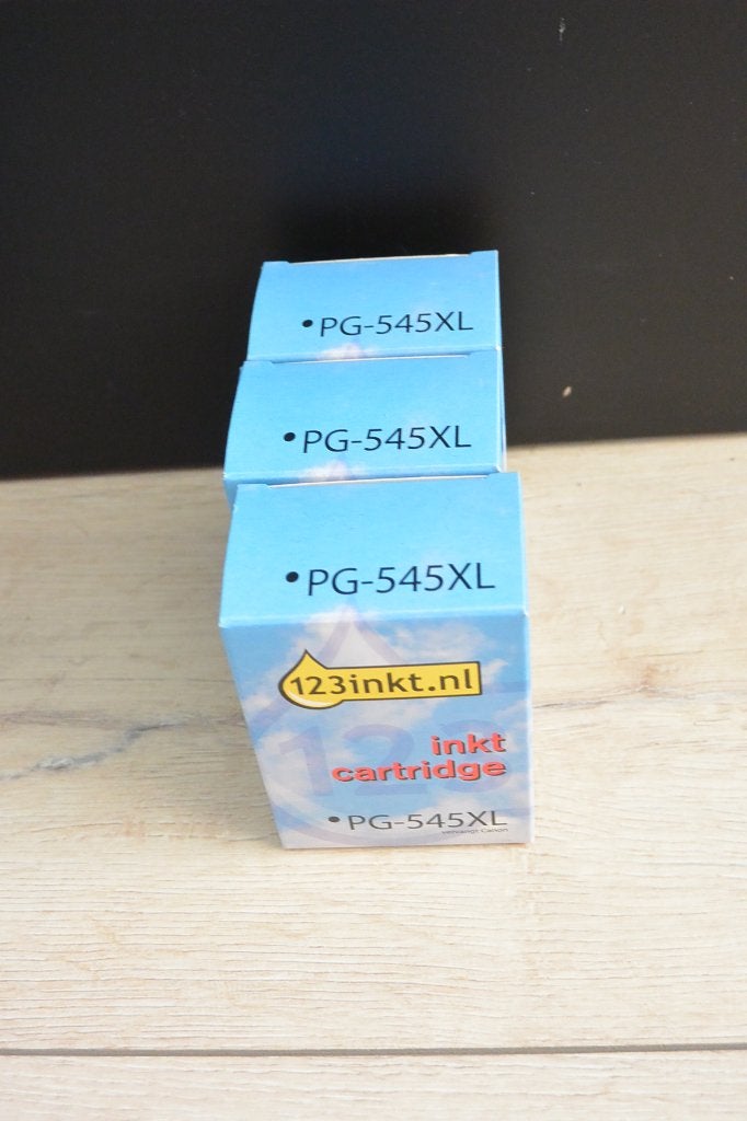 3x 123inkt PG-545XL Inktcartridge Zwart, Computers en Software, Ophalen of Verzenden, Nieuw, Cartridge, 123inkt.nl