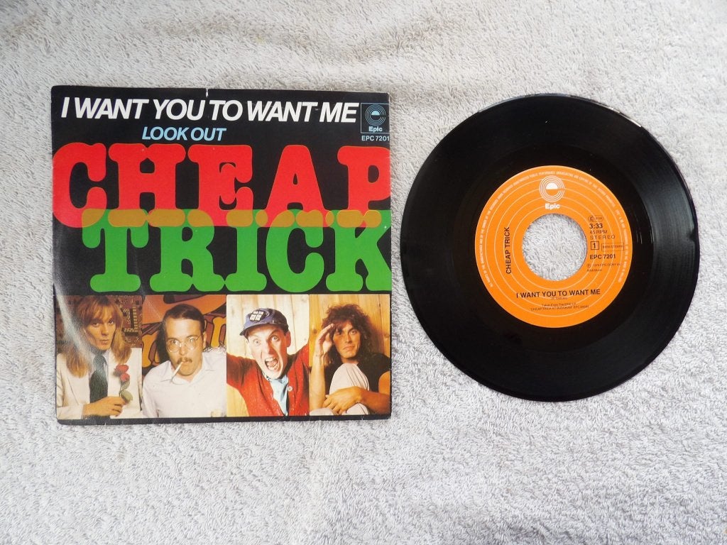 Cheap Trick - I want you to want me, Gebruikt, 7 inch, Ophalen of Verzenden, Beschermende buitenhoes