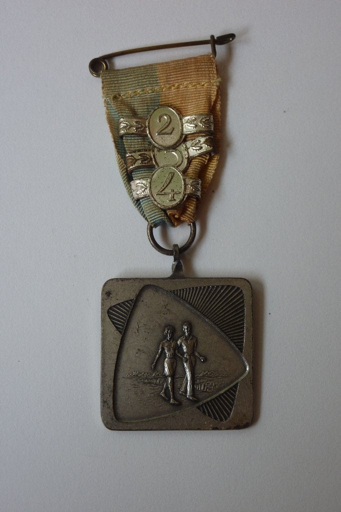 vintage medaille Avondvierdaagse S.J.O.C. Herveld-Andelst, Ophalen of Verzenden, Overige materialen
