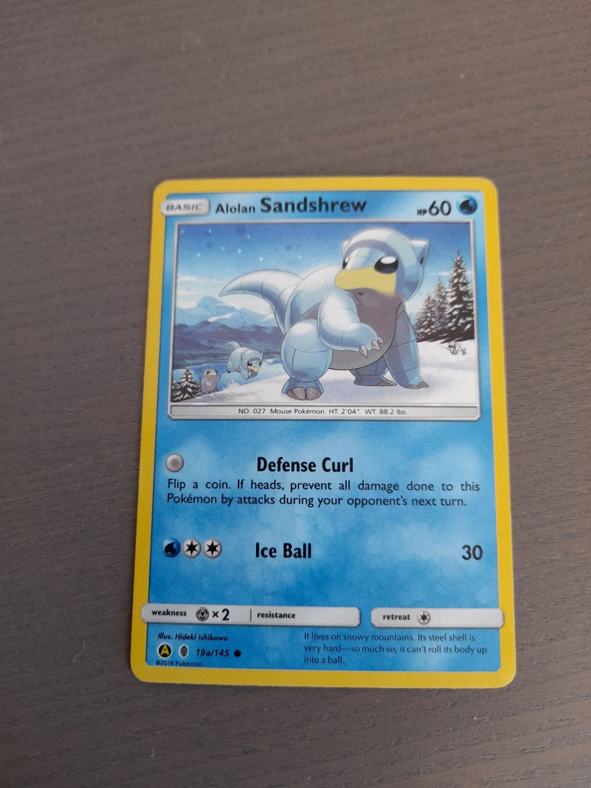 guardians rising 19a/145 sandshrew holo, Ophalen of Verzenden, Gebruikt, Losse kaart, Foil