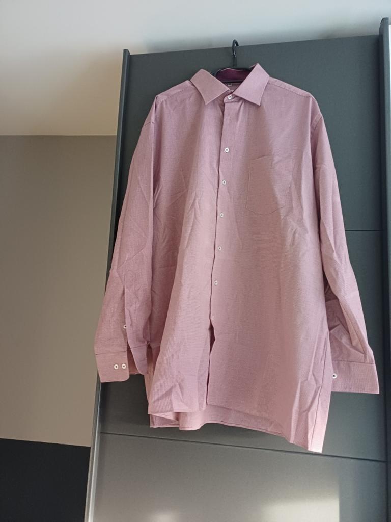 Mooi overhemd maat 45, Blauw, Ophalen of Verzenden, Zo goed als nieuw, Overige halswijdtes