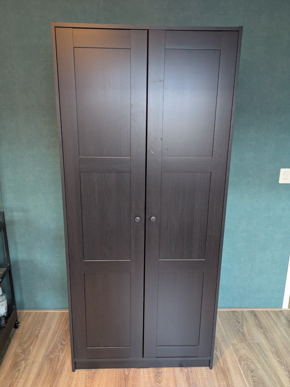Kledingkast (IKEA Rakkestad) met hangruimte en planken, Huis en Inrichting, Ophalen, Met deur(en), Gebruikt, 50 tot 100 cm