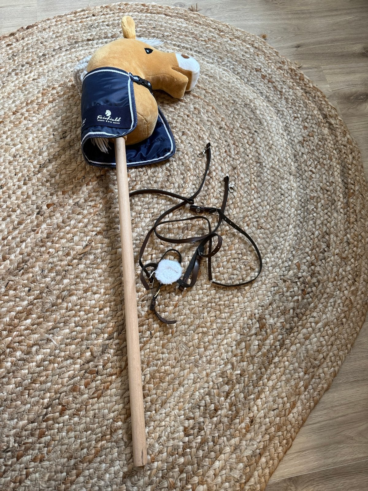 Houten stokpaard met halster en teugels, Ophalen of Verzenden, Gebruikt, Jongen of Meisje