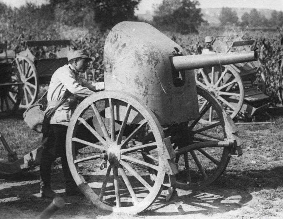 UNIEK:WO1 Duitse Huls Schnelladekanone met Vrouwennaam(1915), Ophalen of Verzenden, Landmacht, Duitsland, Hulzen of Bodemvondsten