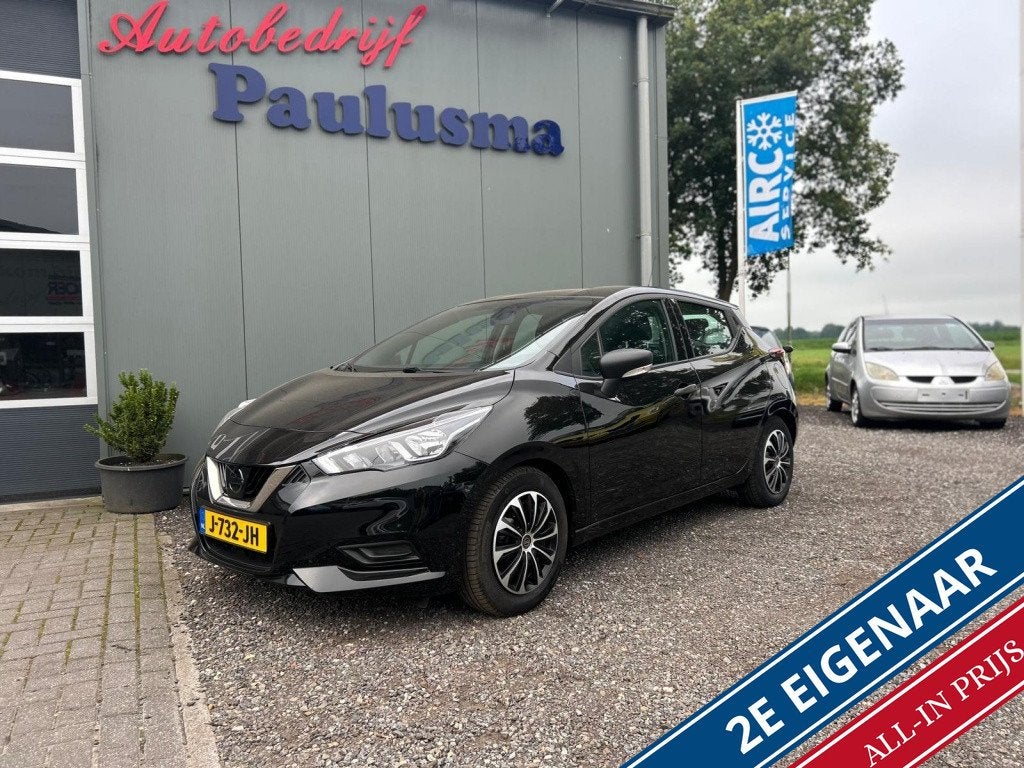 Nissan Micra 1.0 IG-T Visia AIRCO|Bluetooth|Elec-pakt, Auto's, Dealer onderhouden, Start-stop-systeem, Zwart, Origineel Nederlands