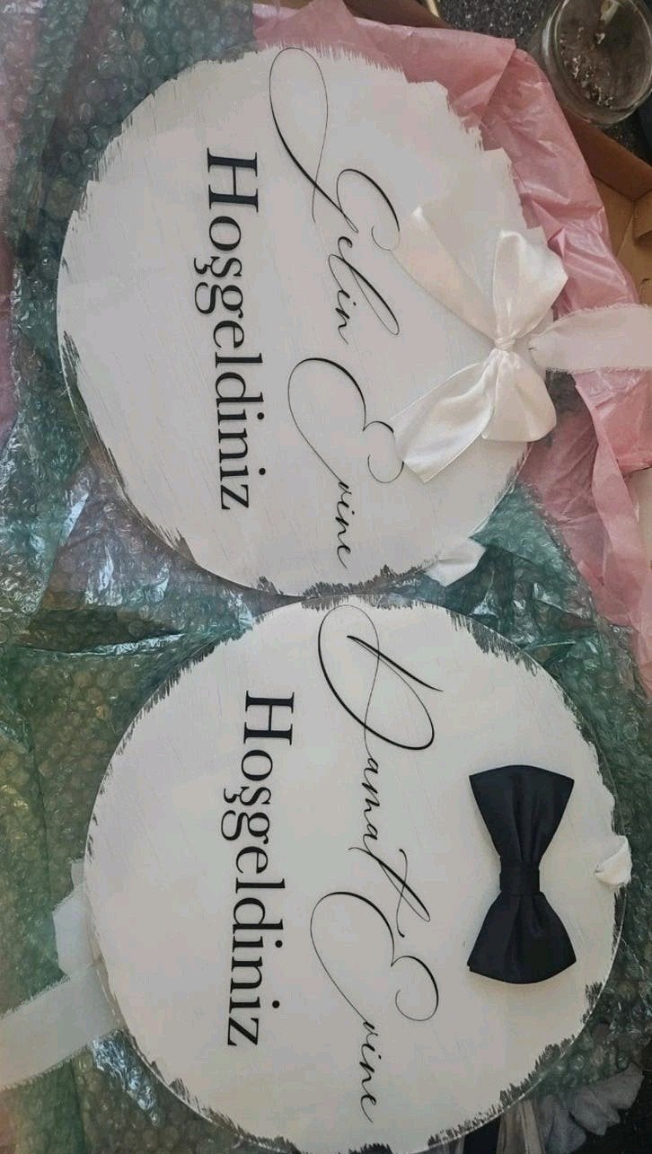 Huwelijksdecoratie Deur Welkomstbord, Ophalen of Verzenden, Nieuw, Versiering, Geboorte of Huwelijk