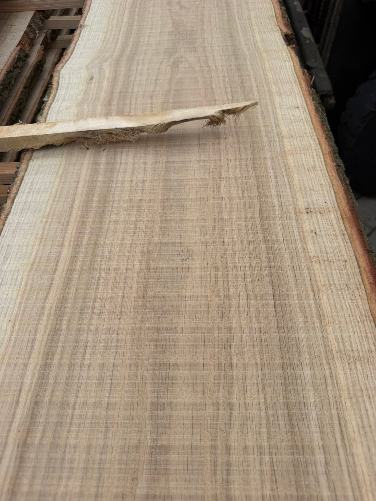 35 eiken schaaldelen 430x30-40x2,5 cm voor 1500 euro !!, Tuin en Terras, Ophalen, Zo goed als nieuw, 250 cm of meer, Planken